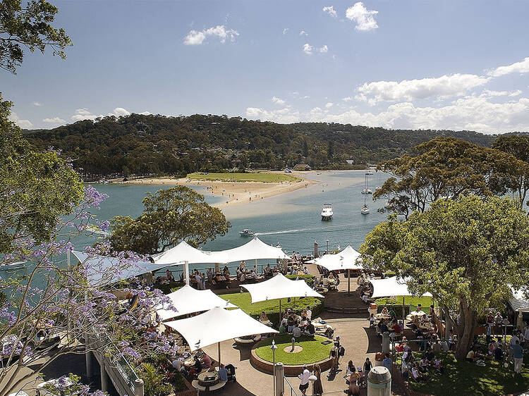 A wide shot of the outdoor area at The Newport Arms