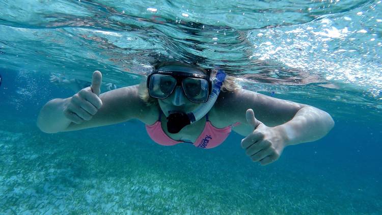 A generic image of a woman snorkeling underwater