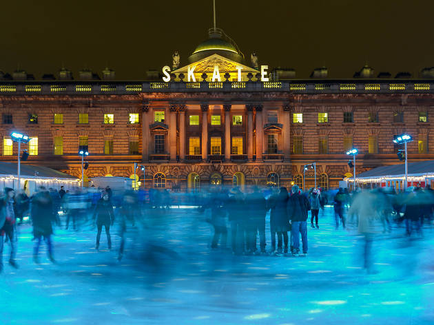 Ice skating at Somerset House. Ice skating at Somerset House.