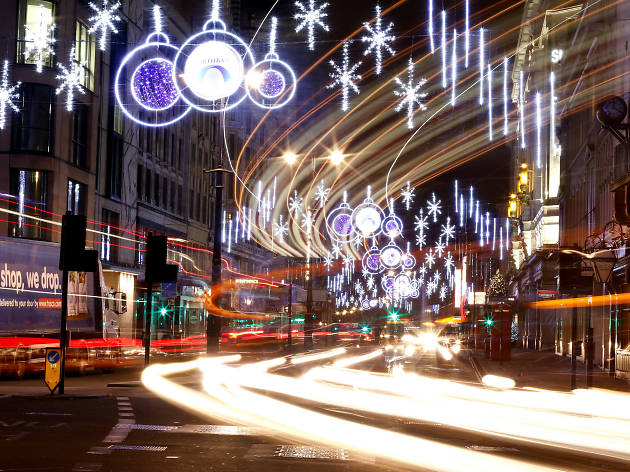 Christmas lights over Strand, Aldwych Christmas lights over Strand, Aldwych