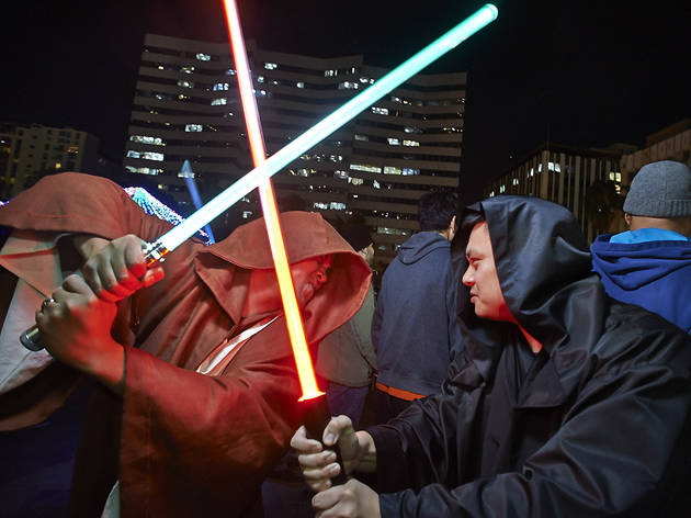 Lightsaber battle LA 2015