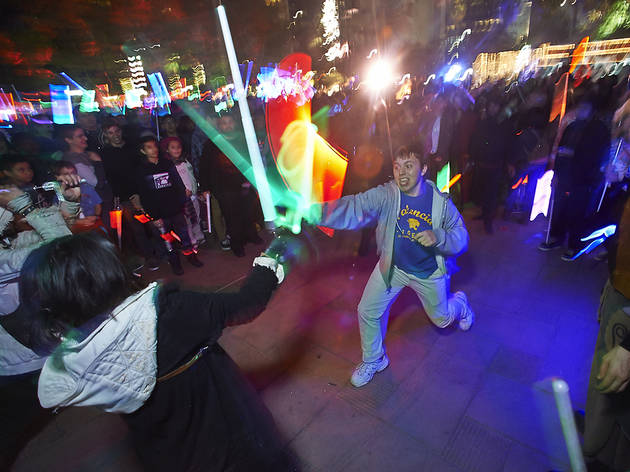 Lightsaber battle LA 2015