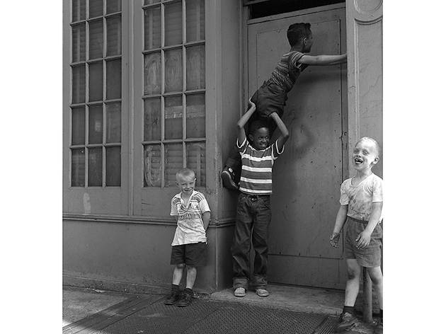 Kids Playing, Williamsburg Frank Oscar Larson NY BROOKLYN KIDS