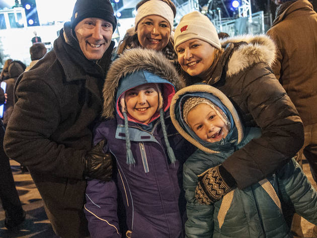 Crowds welcomed the new year with fireworks and music at Chi-Town Rising, December 31, 2015.