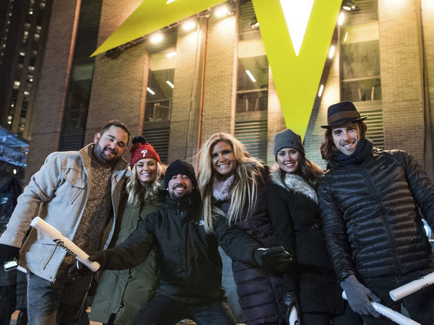 Crowds welcomed the new year with fireworks and music at Chi-Town Rising, December 31, 2015.