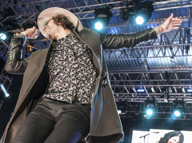 Crowds welcomed the new year with fireworks and music at Chi-Town Rising, December 31, 2015.