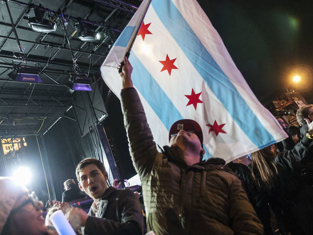 Crowds welcomed the new year with fireworks and music at Chi-Town Rising, December 31, 2015. Crowds welcomed the new year with fireworks and music at Chi-Town Rising, December 31, 2015.