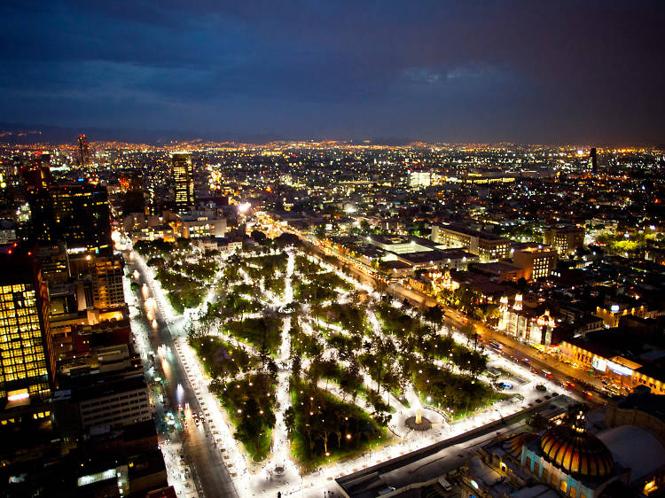 Vista de la Alameda Central de la Ciudad de México