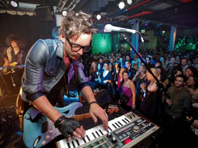 Deer Republic at Oxford Art Factory A pianist playing to a dancing audience