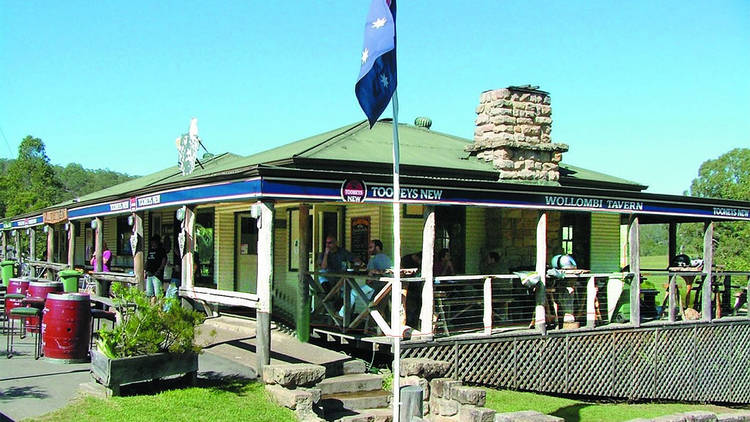 An exterior shot of the Wollombi Tavern building
