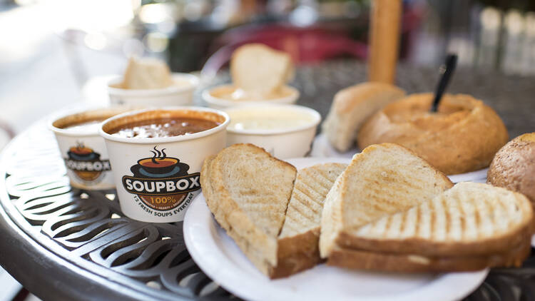 Tomato basil bisque at Soupbox