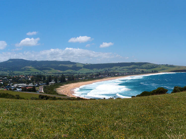 A view of the beach at Gerringong