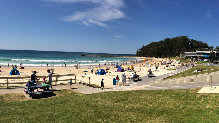 A view of Mollymook Beach