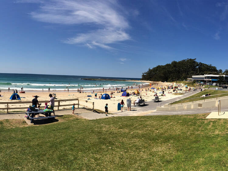 A view of Mollymook Beach