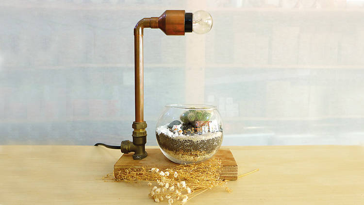 Copper Lamp, terrarium make your own