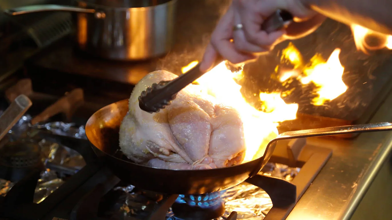 Searing chicken