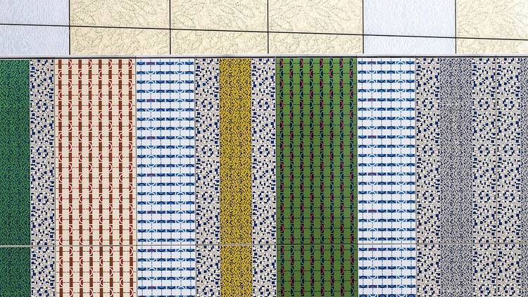 Jacqueline Poncelet: 'Wrapper', 2012. Edgware Road station, Commissioned by Art on the Underground, 2012. Photo: Thierry Bal 