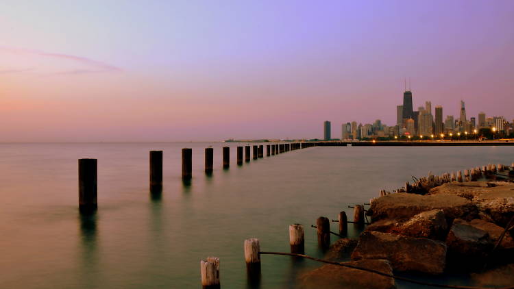 Chicago morning skyline