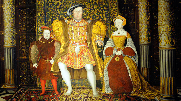 Painting Henry VIII with Prince Edward and Jane Seymour (unknown artist)