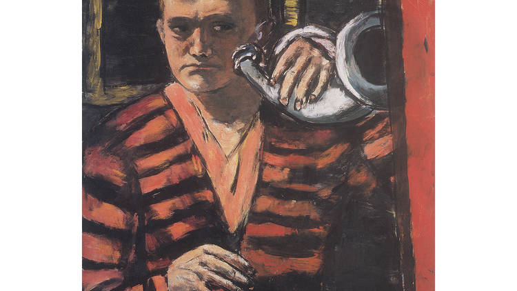 Max Beckmann Self-Portrait with Horn (1938)