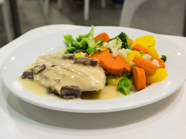 Chicken with mushrooms at IKEA Burbank