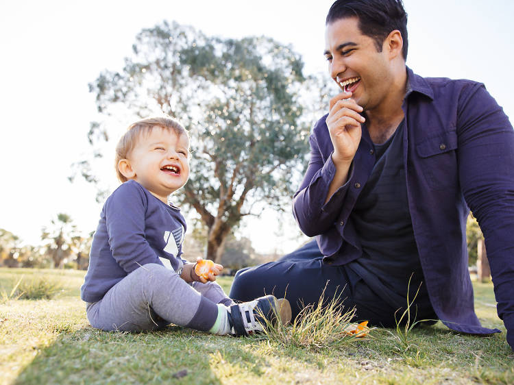 Marc Fennell, 30, and Max, 16 months