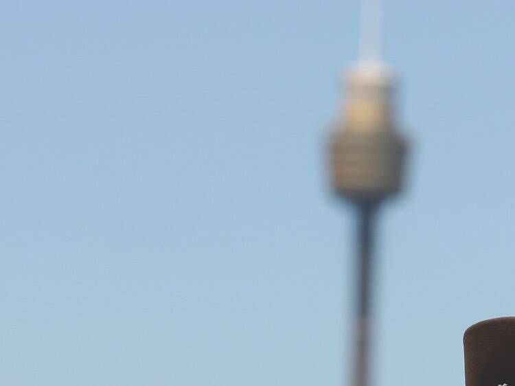 Two people on Glebe YHA rooftop