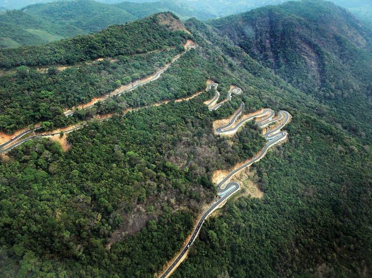 Enjoy the spectacular view along the 18-hairpin bends