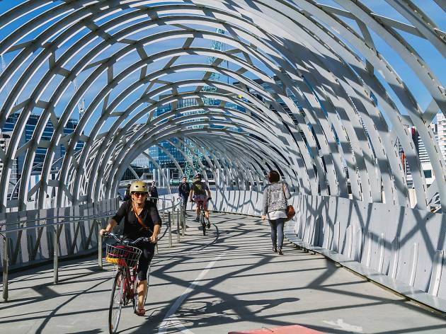Pedestrian bridge at Docklands Pedestrian bridge at Docklands