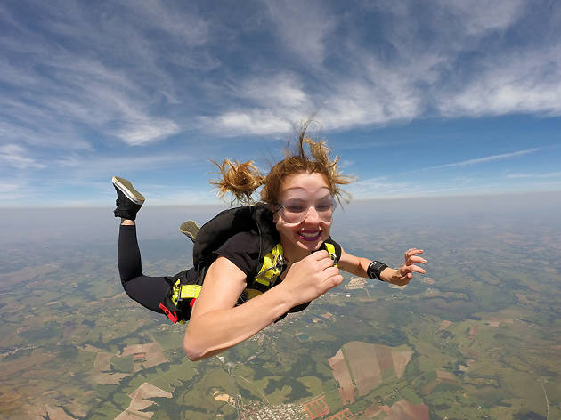 Skydiving girl Skydiving girl