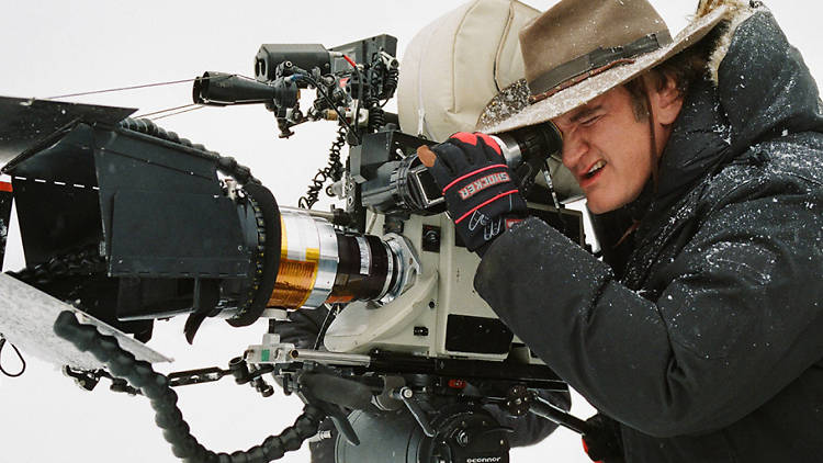 Quentin Tarantino filming The Hateful Eight