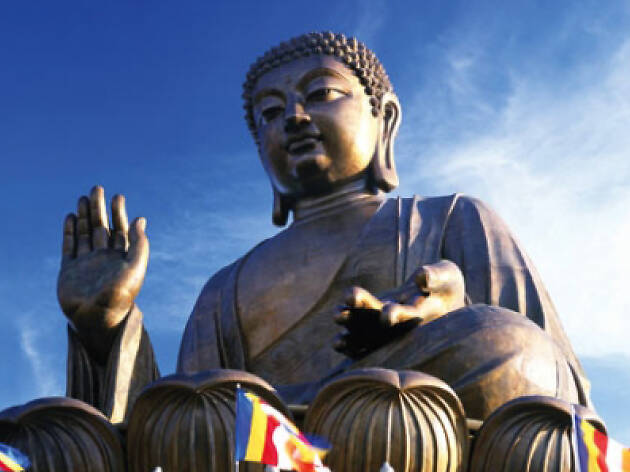 Big buddha Lantau Island a picture of the Big buddha statue on Lantau Island