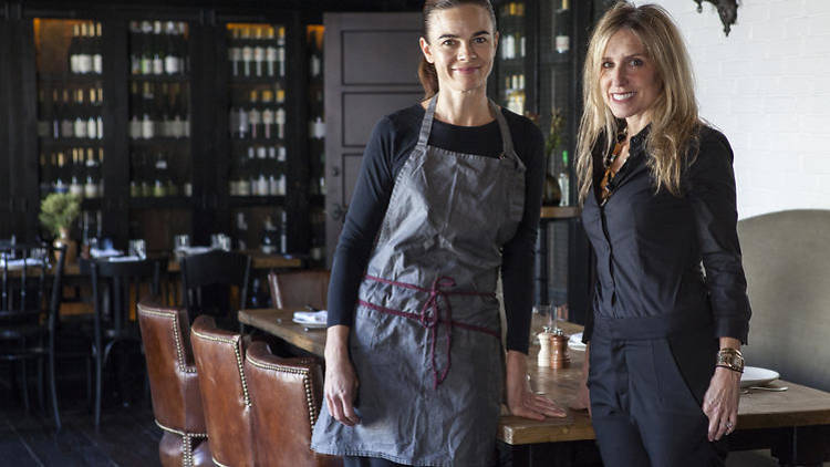 Chef Suzanne Goin and Caroline Styne at AOC