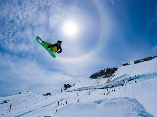 Glacier skiing Whistler Summer Park Snowboarding on Blackcomb glacier