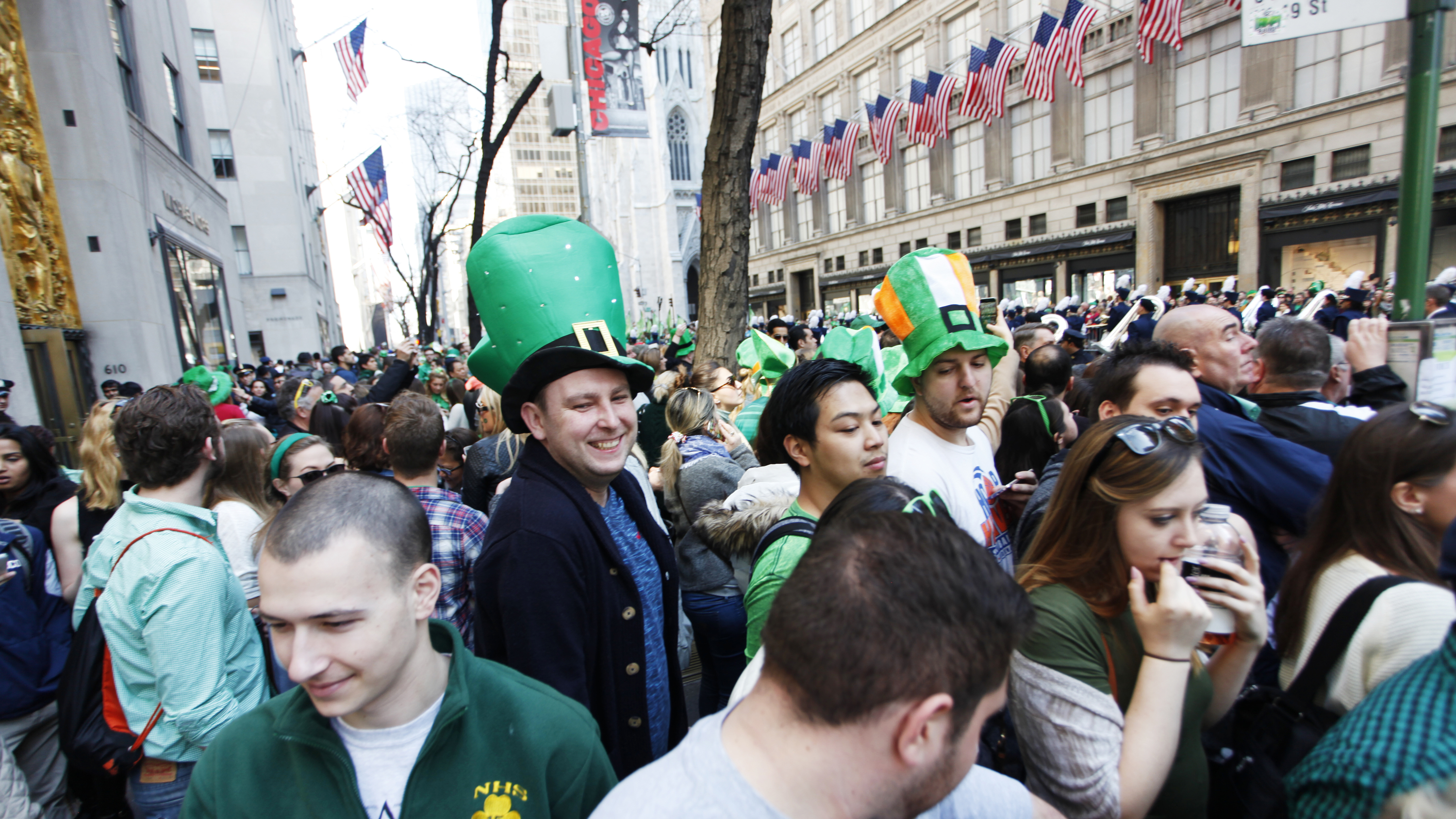 St. Patrick's Day Parade 2016, NYC, Thursday, March 17, 2016, 5th and 6th aves, midtown, New York City