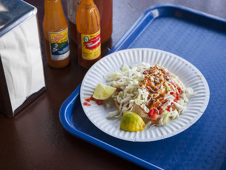 Mahi fish tacos at Via-Mar Seafood Restaurant