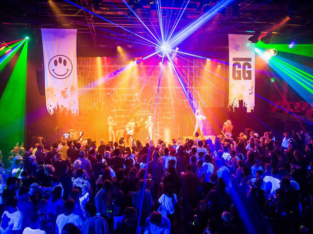 Goodgod Vivid Live 2015 Colourful lights at the Goodgod Super Club at Vivid Live 2016
