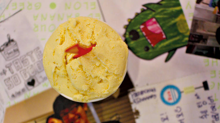 Salted egg yolk ice cream