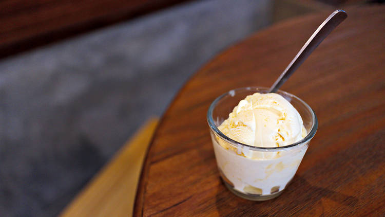 Salted egg yolk ice cream