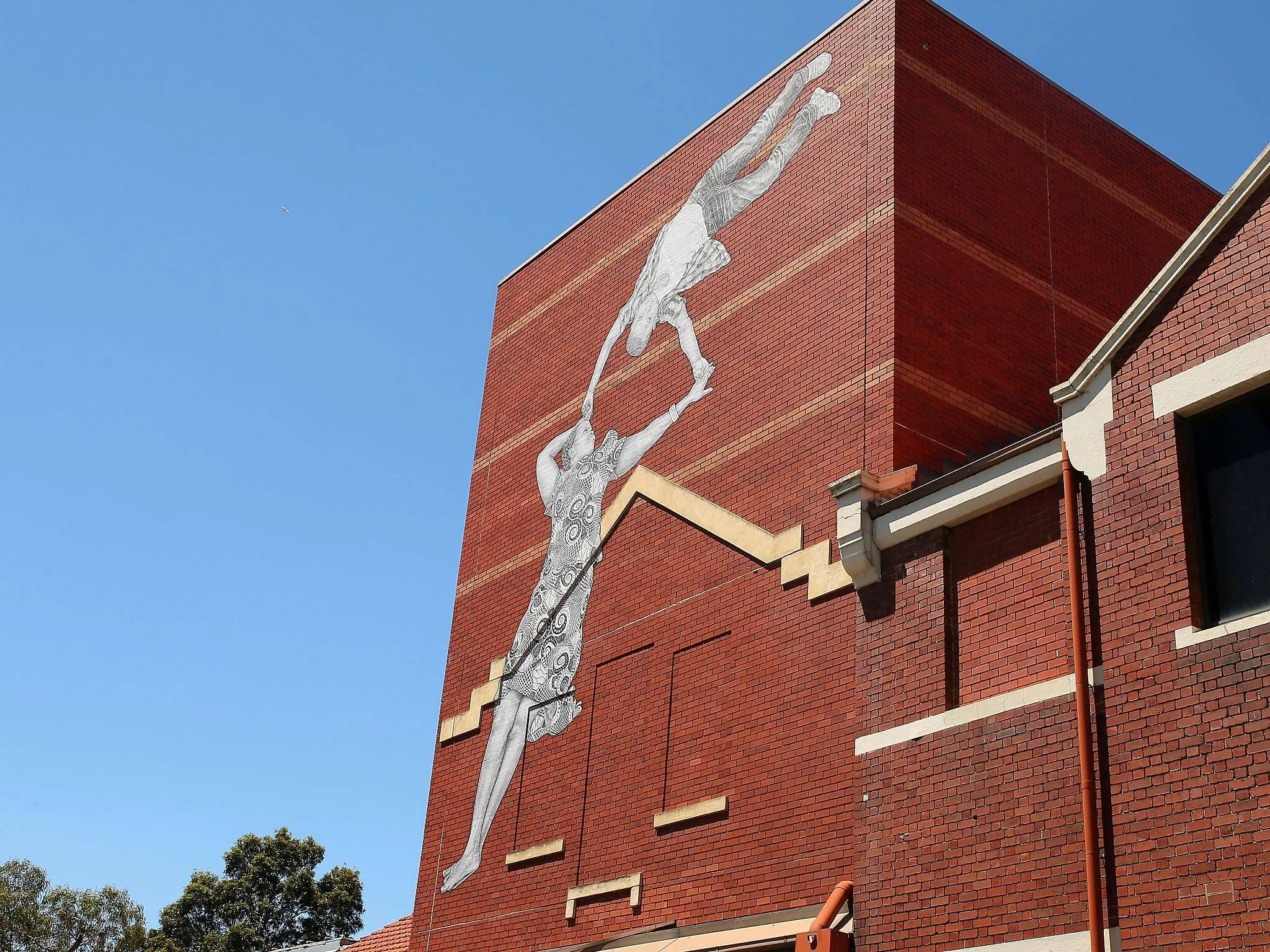 'Connections' paste-up in Footscray