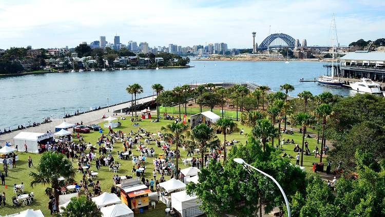 Aerial view of Pirrama Park in Pyrmont