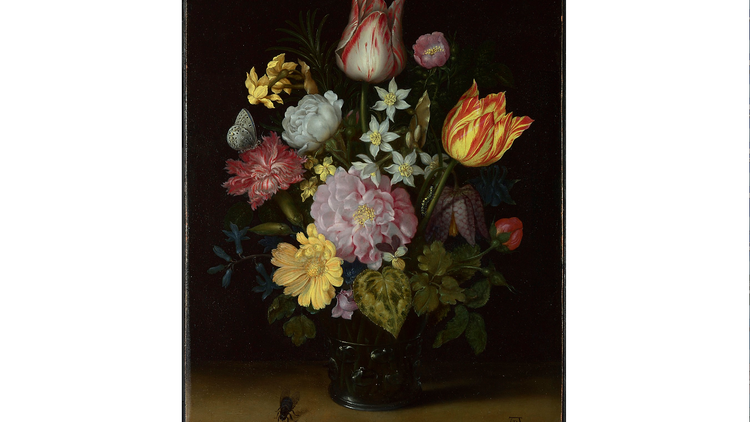 Ambrosius Bosschaert the Elder: 'Flowers in a Glass Vase', 1614. © The National Gallery, London