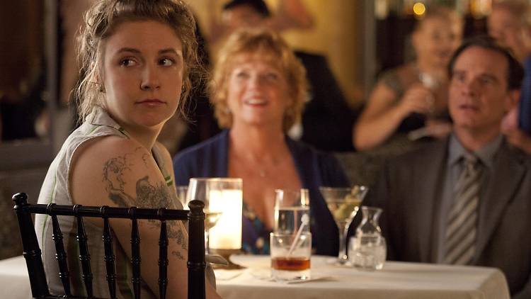 Hannah dines with her parents in HBO TV show, 'Girls'