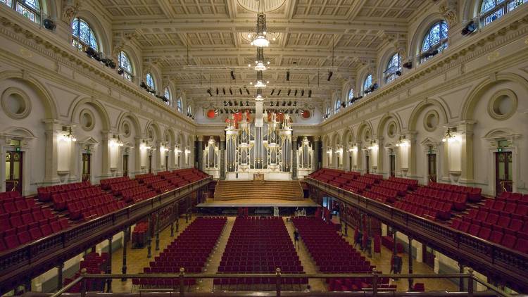 Sydney Town Hall 2010 interior Centennial Hall and organ image (c) City of Sydney photographer credit Paul Patterson