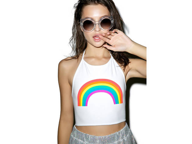 Rainbow Tie Back Halter Rainbow Tie Back Halter