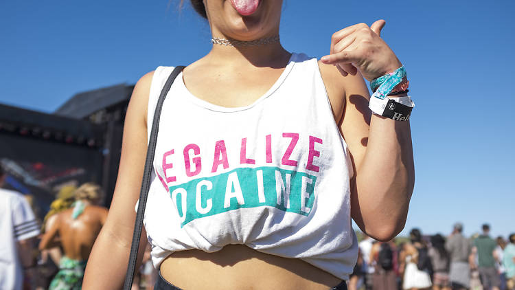 Coachella "legalize cocaine" T-shirt