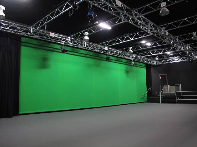 International Screen Academy Image of a green screen in a studio