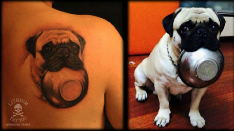 Buy Pug Colour Splash Temporary Tattoo Dog Realistic Waterproof Transfer  Sticker Body Art Men Women Kids Online in India - Etsy