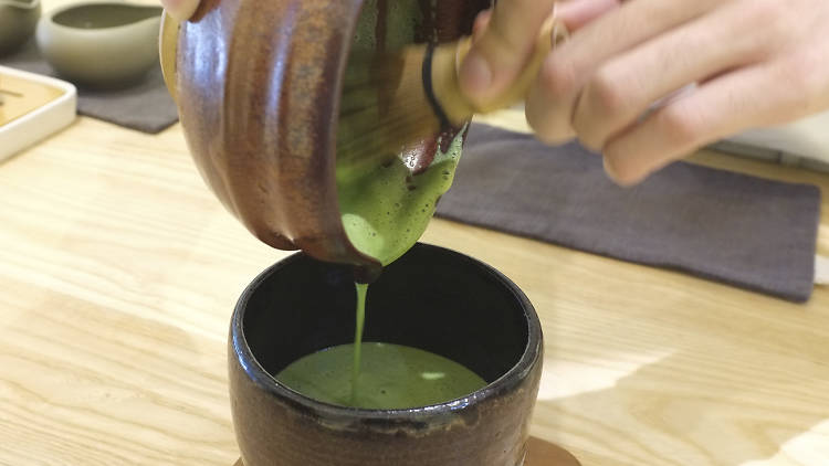a matcha green tea at Peace – Oriental Teahouse