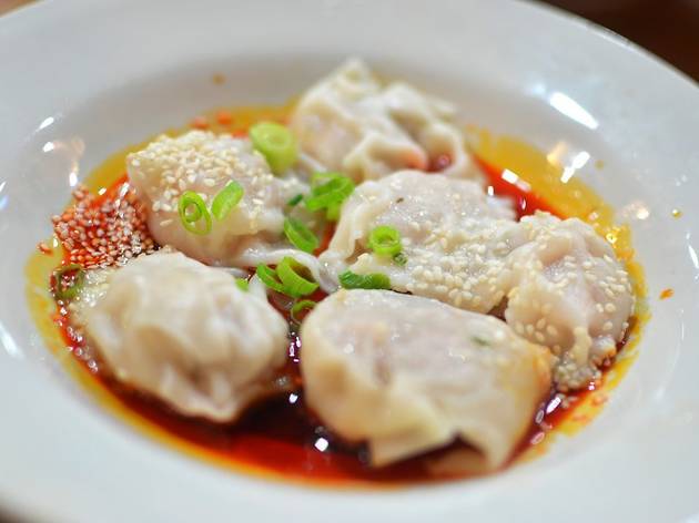 Hot and spicy wontons at Panda Gourmet Hot and spicy wontons at Panda Gourmet